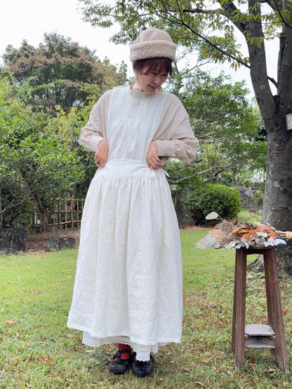 【予約】新色＊Dear apron dress（白）