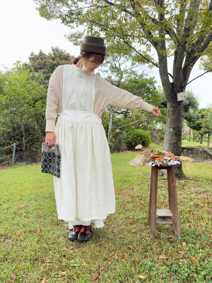 【予約】新色＊Dear apron dress（白）