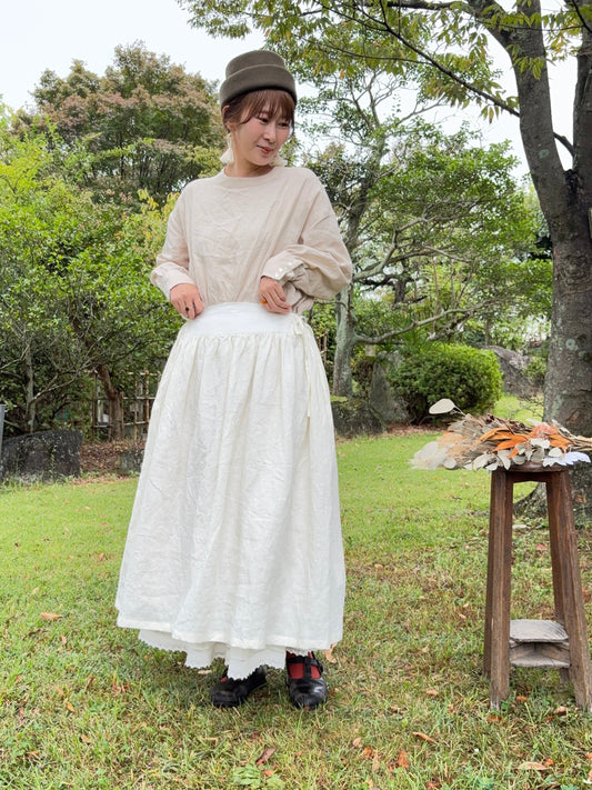 【予約】新色＊Dear apron dress（白）